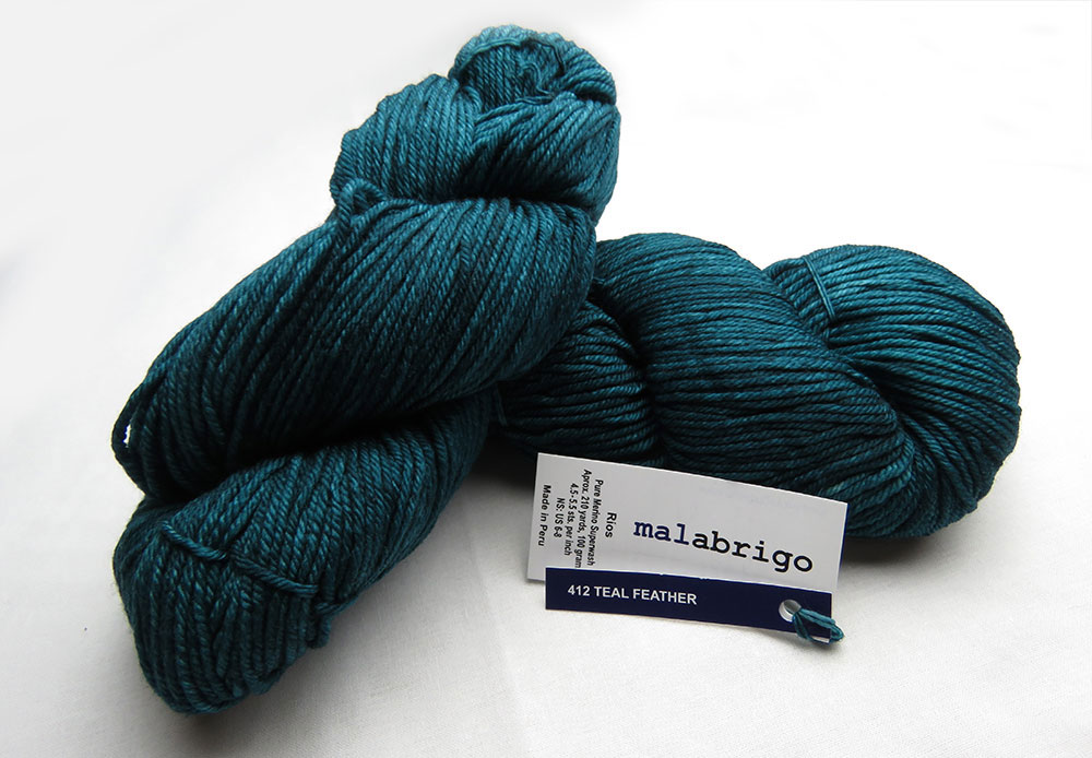 Malabrigo - Rios - Teal Feather - Worsted 100% Superwash Merino Wool