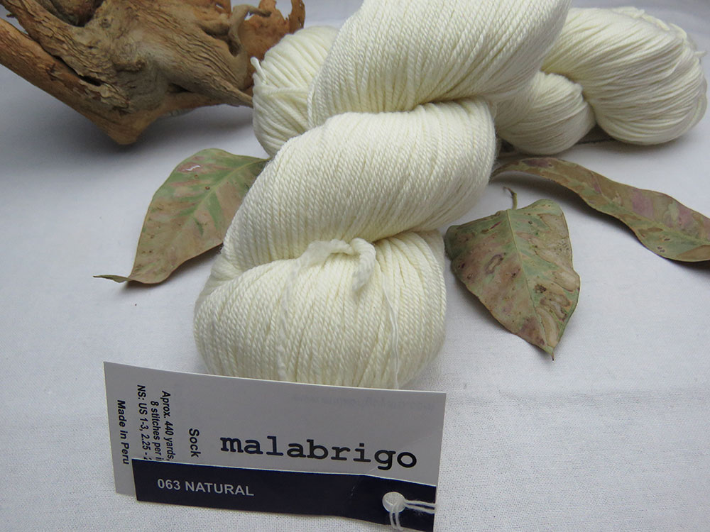 Malabrigo - Sock - Natural - Light Fingering - 100% Superwash Merino Wool